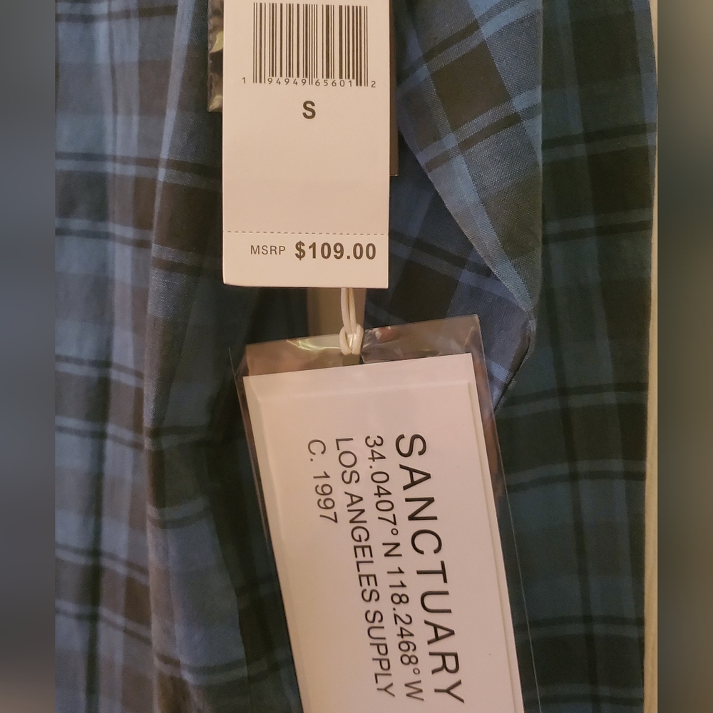 NWT Sanctuary flannel button down shirt - Picture 3 of 5